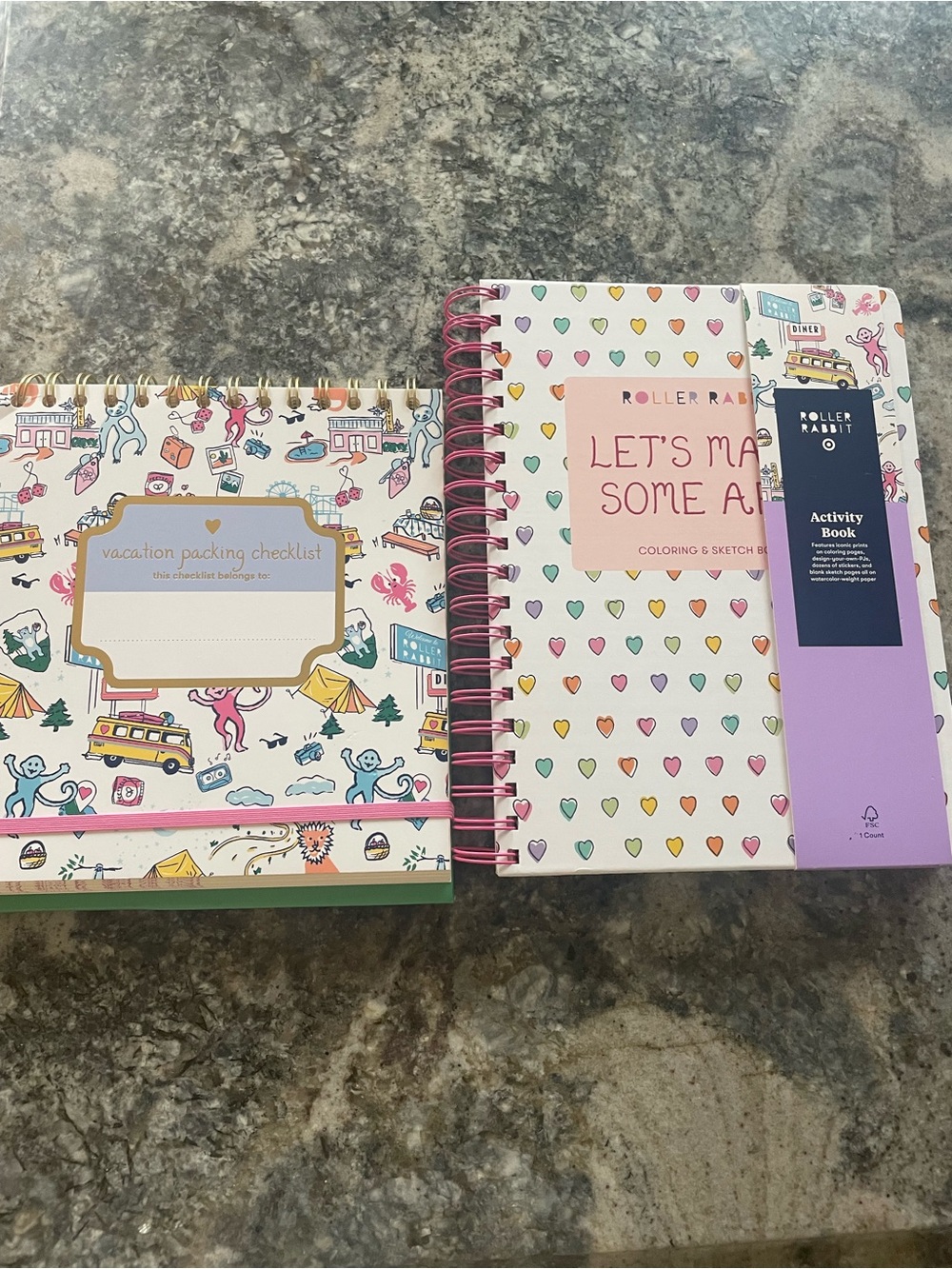 Roller Rabbit nwt! Book with Hearts Pattern notebook gift ketchup organizer